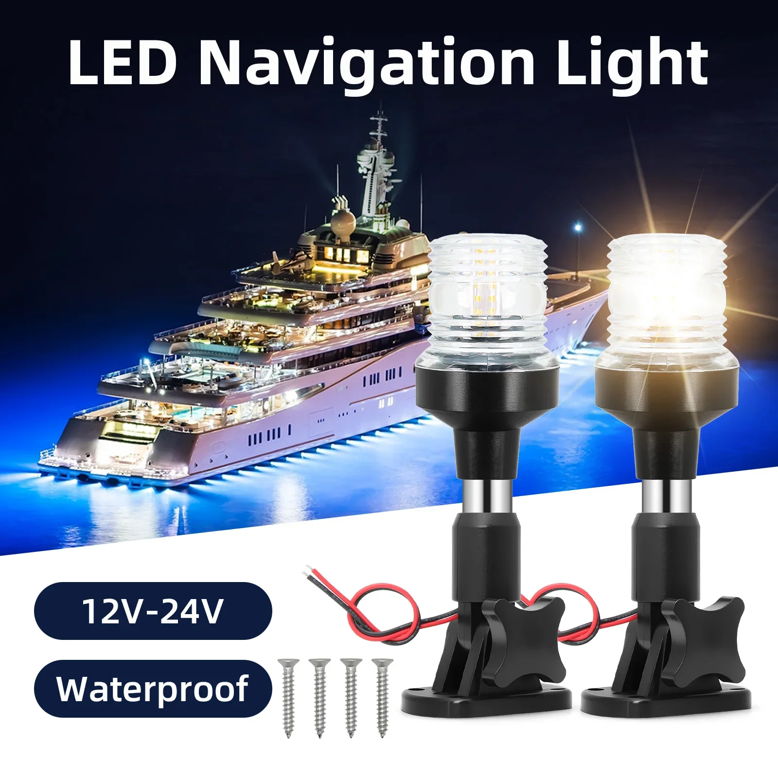 AD 12-24V navigasyon ışığı 6 i - Fishing Boat Paddle incelemesi ve fiyatı